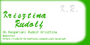 krisztina rudolf business card